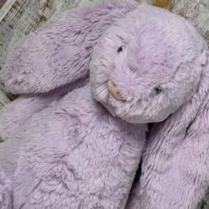 Jellycat Bashful Lavender HTF Color Bunny Large Stuffed Animal Toy EUC RETIRED